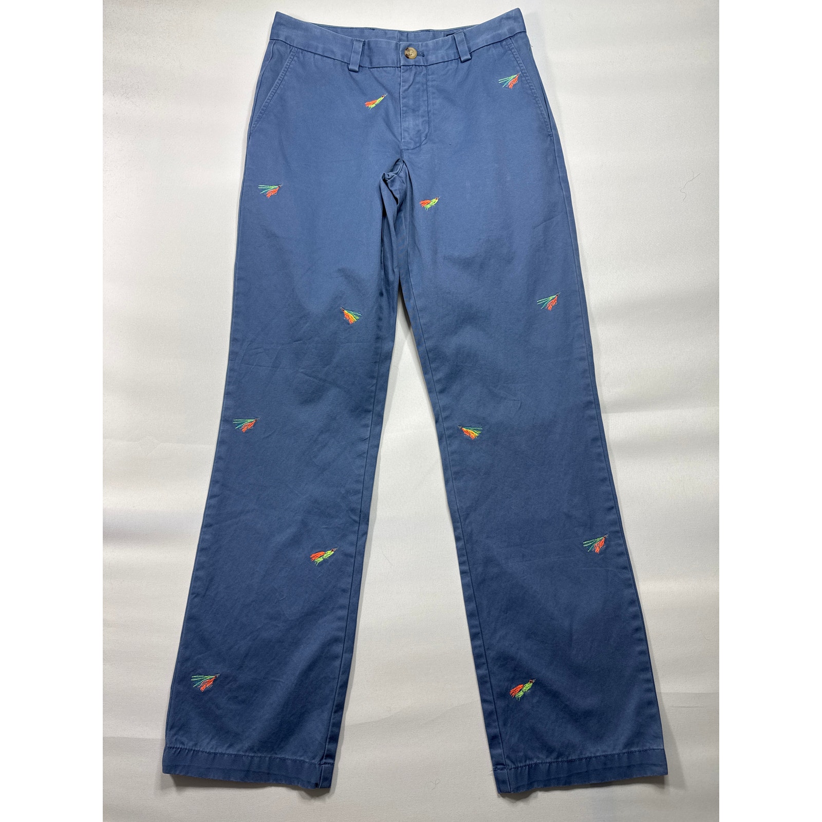 Vineyard Vines Men's Fishing Lure Print Blue Chino Pants - Size 28x32 (28x30.5)